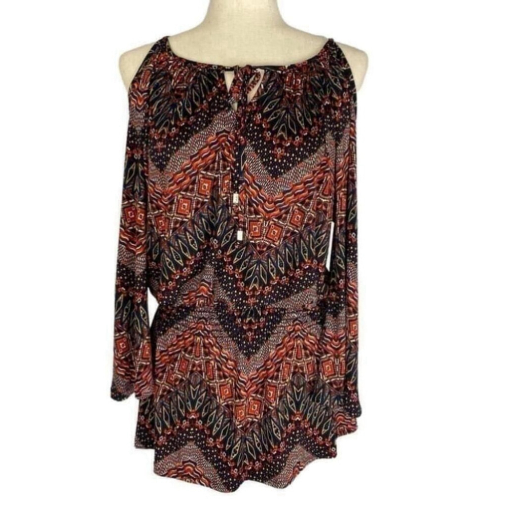 VERONICA M Cold Shoulder Boho Shirt Size XS